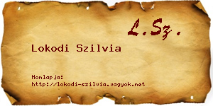 Lokodi Szilvia névjegykártya