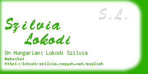 szilvia lokodi business card